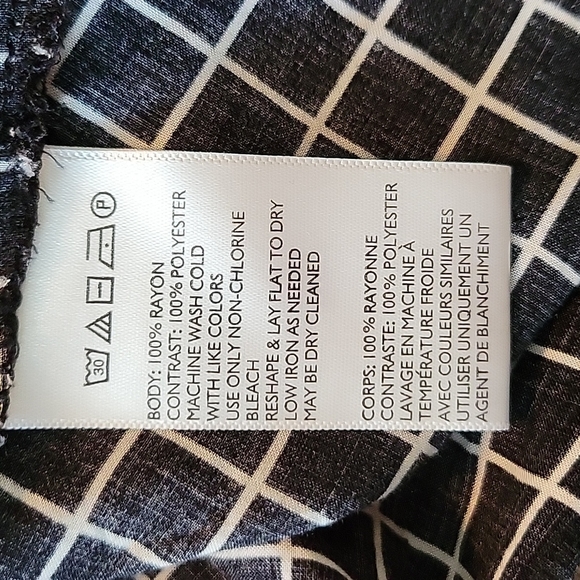 So Cute Silence+Noise blk/white check DRESS SZ S - Picture 5 of 6